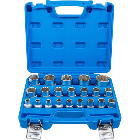 Bgs Set de llave de vaso profesional cromo 21 piezas (1/4)
