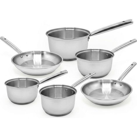 Lot de 4 casseroles 16/18/20/22 cm et 2 poêles en inox 20/24 cm Fackelmann Rhona (1/5)