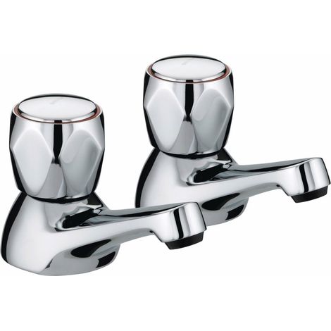 Bristan Value Club Bath Taps Chrome Plated with Metal Heads (1/5)