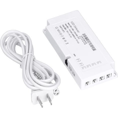 Alimentation intégrée pour éclairage de meuble LED 12V, câble de saut 6 bits, modèle EWD-12W-60W-1205, prise US 100-240V.