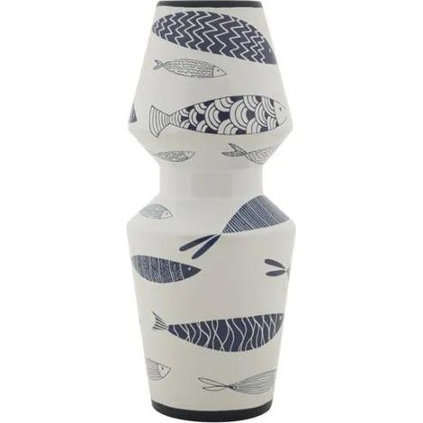 Dekorativer Vase haobosic doppelt weiß 34 cm Keramik