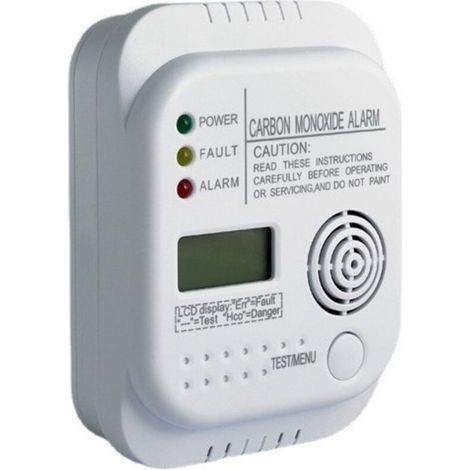 Rilevatore di monossido di carbonio a batteria, rilevatore di gas con display e indicatore di temperatura (1/3)