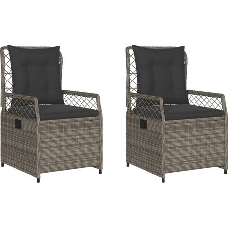 Maison Exclusive - Sillones reclinables de jardín 2 uds ratán sin