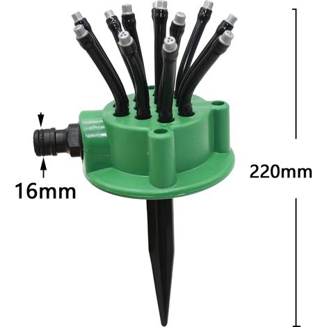 (G) Arroseur rotatif automatique avec support pour jardin et pelouse, arrosage rotatif à 360 degrés, buse d'irrigation pour plantes agricoles (1/5)