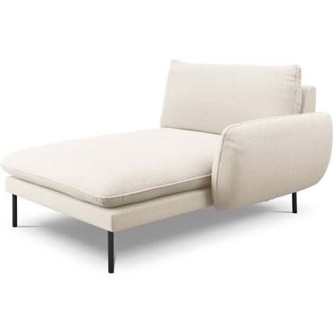 Méridienne droite en bouclé beige (1/5)