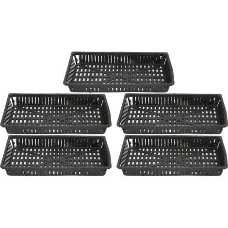Panier de plantation d'aquarium de poissons, 5 pièces, filet hydroponique en plastique, Pots pour la culture de plantes d'aquarium (1/5)