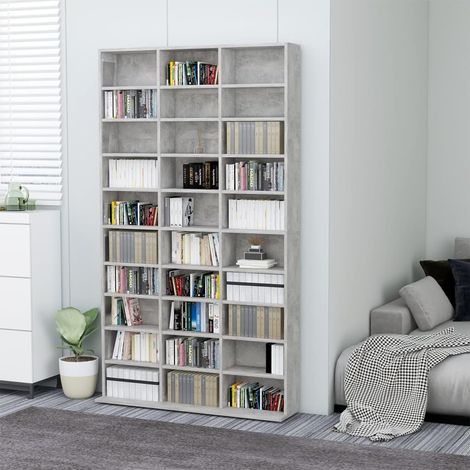 FIMEI Armoire à CD Gris béton 102x16x177,5 cm Bois d'ingénierie (1/5)