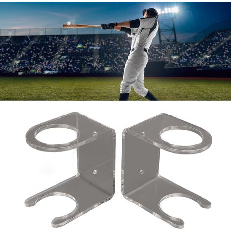 Râtelier à battes de baseball signé, support pour battes de softball et de tennis, support mural pour battes de baseball, transparent. (1/5)
