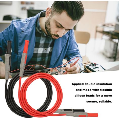 P1032 4mm Bananenstecker-Testleitung, spritzgegossenes gerades Multimeterkabel (1/5)
