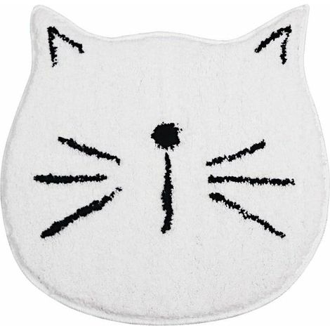 Tapis de Bain Dessin animé Chat Absorbant antidérapant Moelleux Tapis de Bain Salon entrée Tapis Gris, BLOW (1/5)