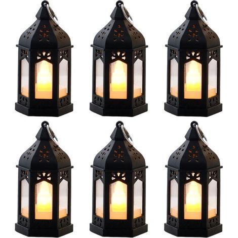 Longziming – 6er-Set Retro-LED-Öllampen – Vintage-Tischlampen, warmes Licht, sicher und energiesparend, stimmungsvolle Beleuchtung für Ramadan, Partys und als Dekoration (1/5)