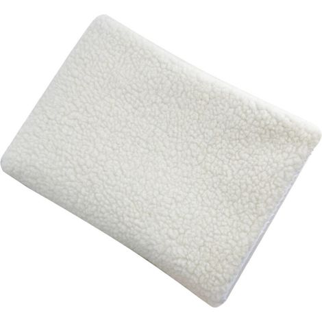 Coussin de lit pour chien, doux et confortable, en laine d'agneau, tapis de couchage pour animaux de compagnie, durable, pour usage intérieur, blanc (1/5)