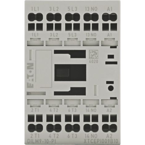Eaton Contactor de potencia, 3 polos, 380 V 400 V 4 kW, 1 S, 230 V 50 Hz, 240 V 60 Hz, Accionamiento de CA, Bornes Push-in, 199229