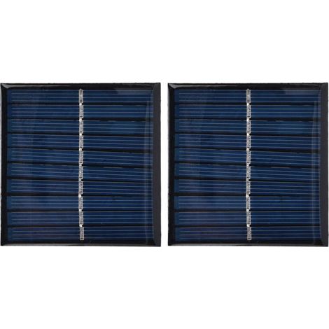 2Pcs Mini Panneau Solaire Portable Cellule Encapsulé Epoxy Flexible DIY Utilisation 0.7W 5V 0-140mA (1/5)