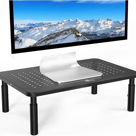 APEX Rehausseur Ecran PC Bureau, Support de Moniteur Réglable en Hauteur (3 Types), Convient aux Moniteurs PC, Charge Maximale 20 kg (1/5)