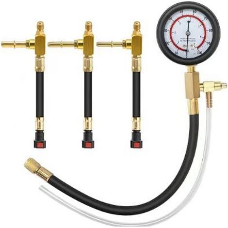 Manomètre de pression de carburant automobile, jauge de pression d'huile d'injection de carburant, testeur de réparation automobile, jauge de pression d'essence de moto (1/4)