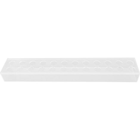 Vase à fleurs en acrylique, rectangulaire, long, transparent, centre de table floral, boîte à bougie votive, anse rectangulaire avec cordon, 24 trous (1/5)