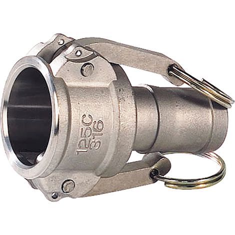 Raccord rapide à cames inox coupleur cannelé C - 1/2'' (15/21)