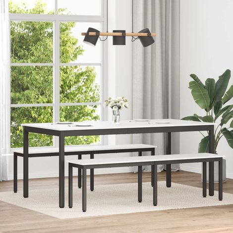 vidaXL Table de salle à manger / Table de repas Blanc 180 x 90 x 75 cm