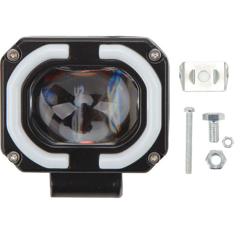Phare LED 10-60V 2000LM IP67 Étanche Double Couleur Lentille Cube de Travail pour Camion Voiture SUV ATV UTV Bateau Moto Ouverture Blanche (1/5)