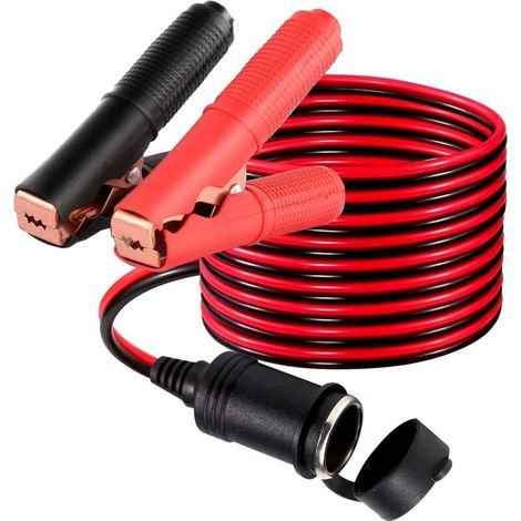 allume cigare pince crocodile Adaptateur Clip de Batterie 12v allume-cigare prise câble pince crocodile pour batterie avec fusible (2.0m) (1/4)