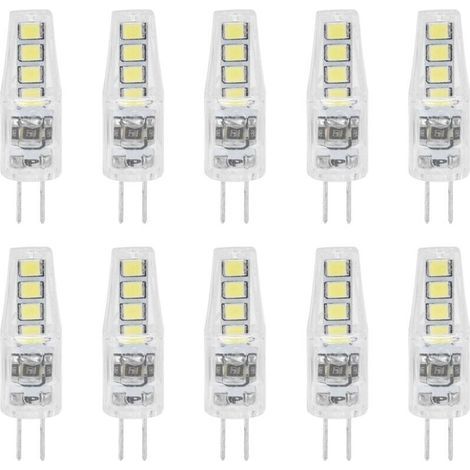 10 pièces G4 8LED lumière 2835 puces de lampe 2W 360 Angle PC lampe ampoule pour bureau à domicile 220Vlumière blanche (1/5)
