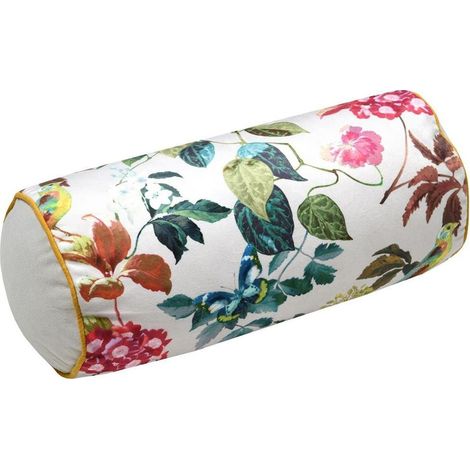 Coj铆n EMMY de 20x45 cm con plantas blancas