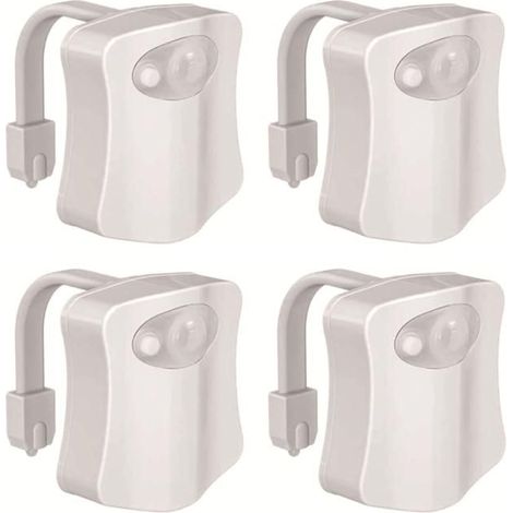 Veilleuse de Toilette avec Détecteur de Mouvement LED 8 Couleurs pour Cuvette de Toilette Veilleuse Intelligente pour (1/4)