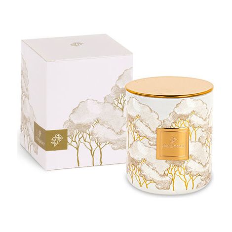Cupido&Co. Candela Intrecci Avorio con Scatola Regalo – Bomboniera Elegante D 9 x H 10 cm (1/2)