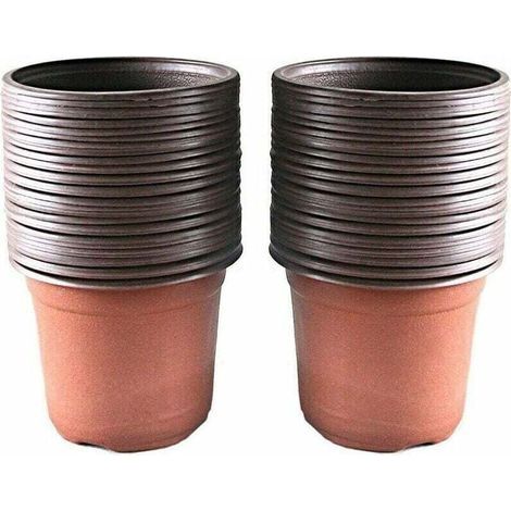Lot de 100 Pots en Plastique pour semis et Plant, 10 cm (1/4)