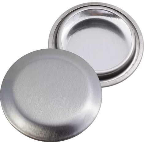 Lot de 2 cache-trous pour robinet de cuisine, en acier inoxydable brossé, bouchons d'évier de cuisine pour trous (diamètre 28 mm) (1/5)