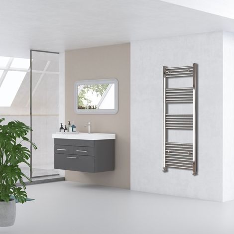 AICA 1600x400mm(HxW) Chrome Straight Central Heating Towel Rail Radiator (1/5)