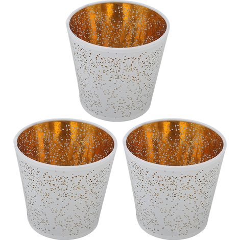 Abat-jour E14 en tissu décoratif ajouré moderne, anti-poussière, housse pour lampe de table, murale ou sur pied, lot de 3 (1/5)
