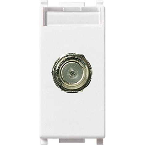 VIMAR 0R14318 Presa coassiale Femmina Collegamento in Ingresso e in Uscita mediante connettore Maschio Tipo F 01654, 2,23x4,9x3,05