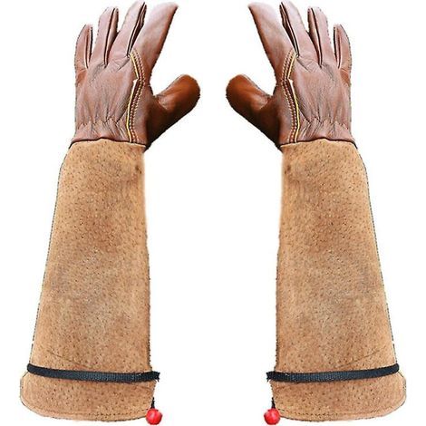 (S) 1 Paar Gartenhandschuhe, dornensichere Rosenschnitthandschuhe, Schweinsleder-Schaffellhandschuhe, Blumenhandschuhe