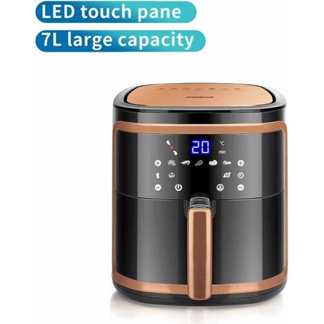 Friggitrice ad Aria Digitale 1900W MAX 7L Pannello Touch LED con 7 Menu Preimpostate Scaldamento a 360 Nero (1/3)