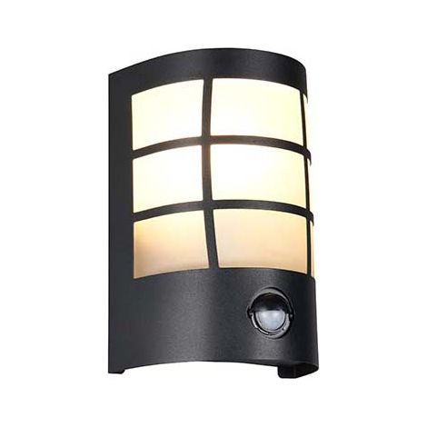 Wandleuchte Wandlampe Flurleuchte Edelstahl schwarz Sensor Gitter H 20 cm
