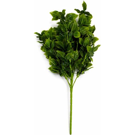 75cm Artificial Green Leaf Foliage Bush Stem (1/4)