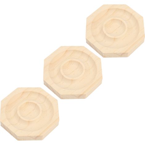 Plateau de présentation pour bracelets perlés en 3 parties, élégant plateau à bijoux en bois massif fait main et décoré avec soin, convenant aux bracelets, joncs et autres bijoux. (1/5)