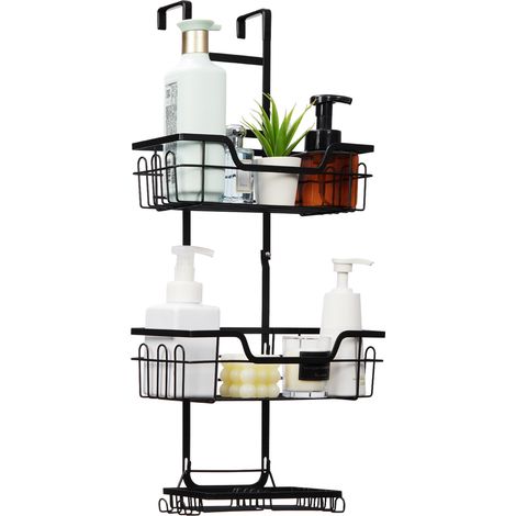 Hanging Shower Caddy 3 Tier Showers Caddy Hanging 62X25CM Over Door Showers Caddys Storage Rack Shower Shelf No Drilling for Shampoo and Razor Soap Conditioner (1/5)