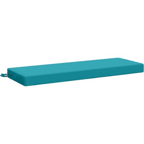 vidaXL Cuscino per panchina SOEST 100% Poliestere Turchese (1/5)