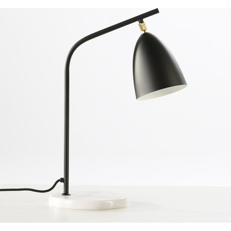 Tischlampe 37X22X54 Marmor/Schwarzes Metall