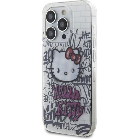 Hello Kitty HKHCP13LHDGPHT iPhone 13 Pro / 13 6.1 custodia rigida bianca/bianca IML Kitty On Bricks Graffiti (1/5)