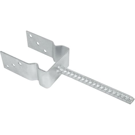 Pfostenträger zum einbetonieren für 10 x 10 cm Pfosten mit Rille (1/2)