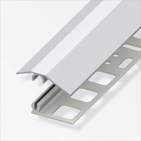 alfer Niveauausgleichs-Profil 1 m, 31 x 7 mm Alu eloxiert Edelstahl Optik Profil