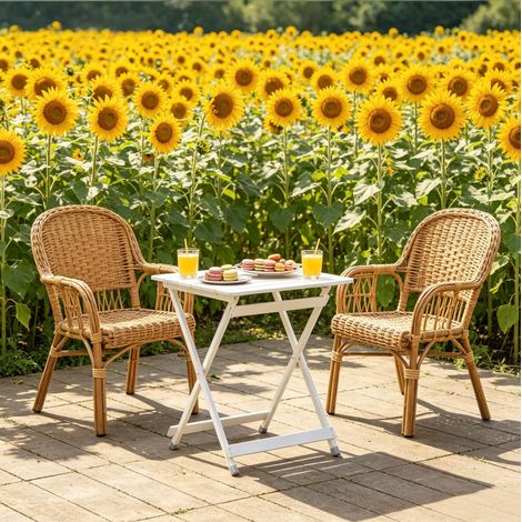 Tavolo da campeggio pieghevole in alluminio, 50,5 x 46,5 x 60 cm, portata max 25 kg HAVRYA (1/5)