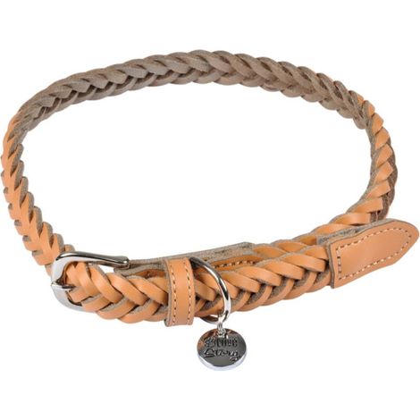 Collier pour Chien Réglable "Tressé" 45-65cm Naturel