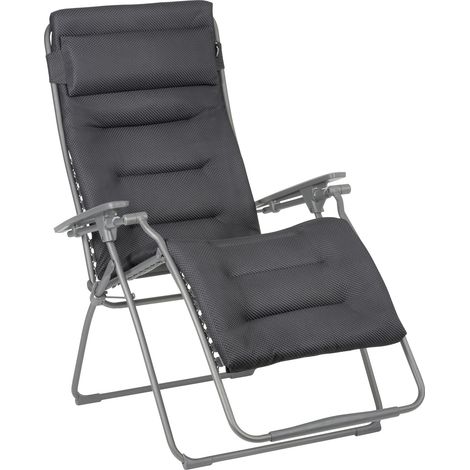 Lafuma Futura XL BeComfort® Relaxliege Sonnenliege Gartenliege Dark Grey Titane (1/5)