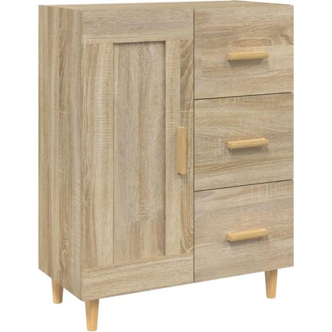 Aparador cómoda cómoda armario mueble organizador cocina salón salón Sonoma 69,5 x 34 x 90 cm madera contrachapada marrón 020031647