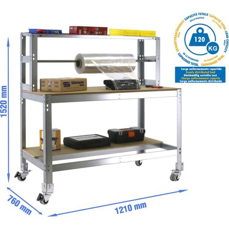 Simonrack Funktionales Arbeitsgestell Holz Metall verzinkt